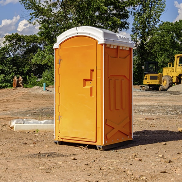 how often are the portable restrooms cleaned and serviced during a rental period in Center Lovell